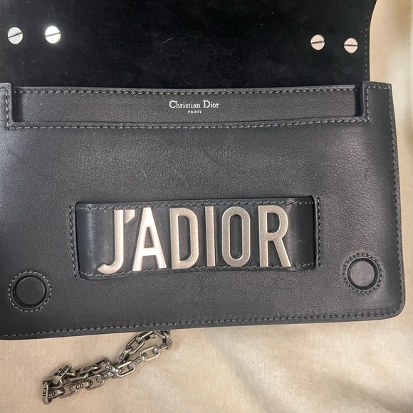 Christian Dior J'Adior Black Smooth Calf Skin Embroidered Mosaic Mirror … - Picture 11 of 12
